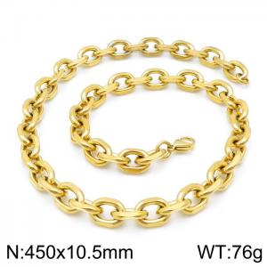 SS Gold-Plating Necklace - KN115542-Z