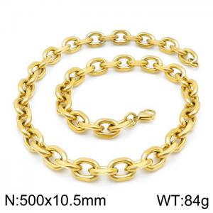 SS Gold-Plating Necklace - KN115543-Z