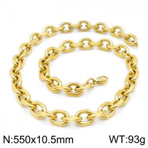 SS Gold-Plating Necklace - KN115544-Z