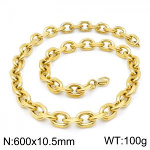 SS Gold-Plating Necklace - KN115545-Z