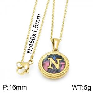 Letter Necklace - KN115598-LB