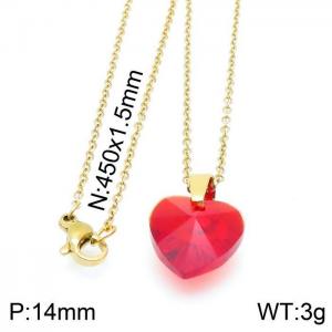 SS Gold-Plating Necklace - KN115871-KD