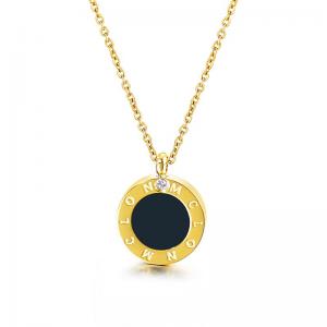 SS Gold-Plating Necklace - KN115884-K