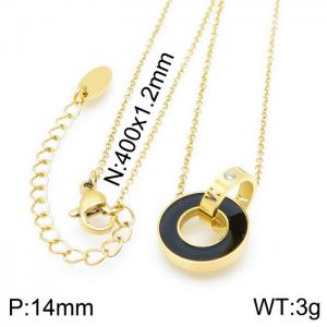 SS Gold-Plating Necklace - KN115888-K
