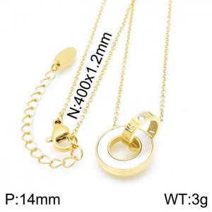SS Gold-Plating Necklace - KN115891-K