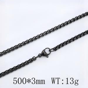 Cross border Hot Selling Black Stainless Steel Square Pearl Chain Fashion Pearl Necklace Collar Chain - KN116829-ZC