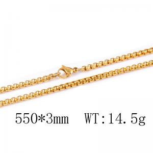 Golden stainless steel square pearl chain, fashionable pearl necklace, collarbone chain - KN116834-ZC