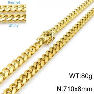 SS Gold-Plating Necklace - KN116964-Z