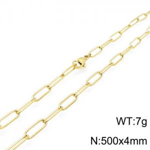 SS Gold-Plating Necklace - KN117002-Z