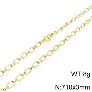 Staineless Steel Small Gold-plating Chain - KN117020-Z