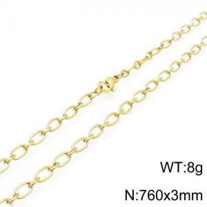 Staineless Steel Small Gold-plating Chain - KN117021-Z