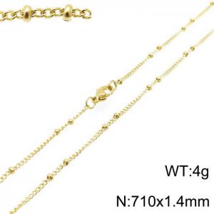 Staineless Steel Small Gold-plating Chain - KN117034-Z