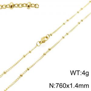 Staineless Steel Small Gold-plating Chain - KN117035-Z