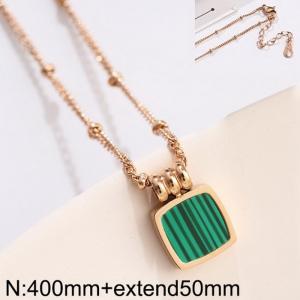SS Rose Gold-Plating Necklace - KN117087-WGFX