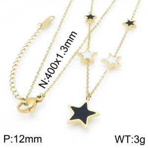 SS Gold-Plating Necklace - KN117115-JM