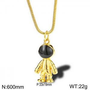 SS Gold-Plating Necklace - KN117130-WGLD