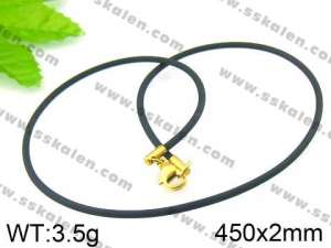 Stainless Steel Clasp with Rubber Cord - KN11728-Z