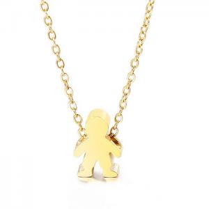 SS Gold-Plating Necklace - KN117472-Z