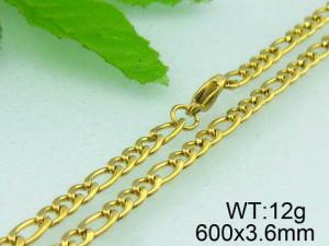 SS Gold-Plating Necklace - KN11752-Z