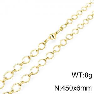 SS Gold-Plating Necklace - KN117594-Z