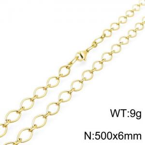 SS Gold-Plating Necklace - KN117595-Z