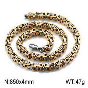 SS Gold-Plating Necklace - KN117836-Z