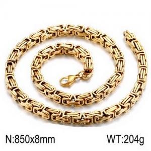 SS Gold-Plating Necklace - KN117953-Z