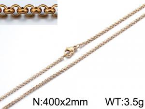 Staineless Steel Small Gold-plating Chain - KN117979-Z