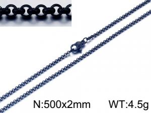 Stainless Steel Black-plating Necklace - KN117991-Z
