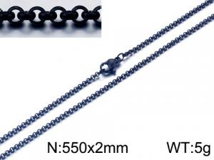 Stainless Steel Black-plating Necklace - KN117992-Z