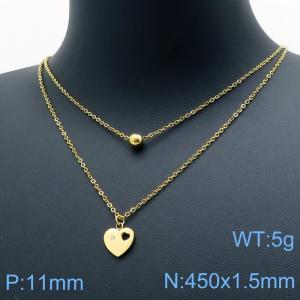 SS Gold-Plating Necklace - KN118073-TJG
