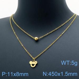 SS Gold-Plating Necklace - KN118074-TJG