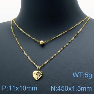 SS Gold-Plating Necklace - KN118075-TJG