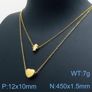 SS Gold-Plating Necklace - KN118081-TJG