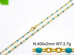 Staineless Steel Small Gold-plating Chain - KN118224-Z