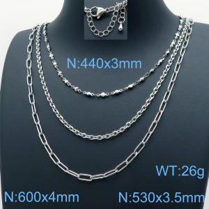 Stainless Steel Necklace - KN118278-Z