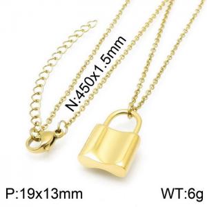 SS Gold-Plating Necklace - KN118385-Z