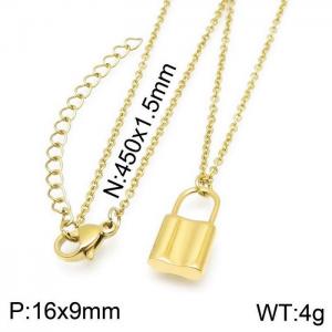 SS Gold-Plating Necklace - KN118389-Z