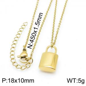 SS Gold-Plating Necklace - KN118391-Z