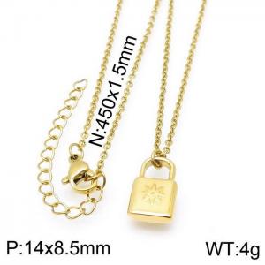 SS Gold-Plating Necklace - KN118393-Z