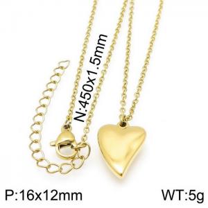 SS Gold-Plating Necklace - KN118398-Z