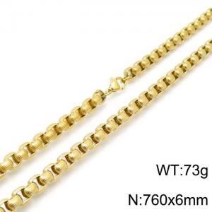 SS Gold-Plating Necklace - KN118428-Z