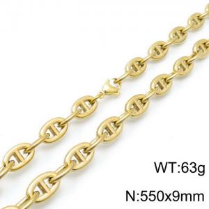 SS Gold-Plating Necklace - KN118459-Z