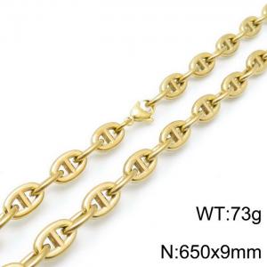 SS Gold-Plating Necklace - KN118461-Z