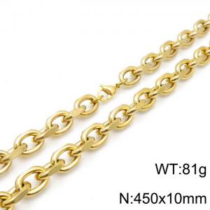SS Gold-Plating Necklace - KN118471-Z
