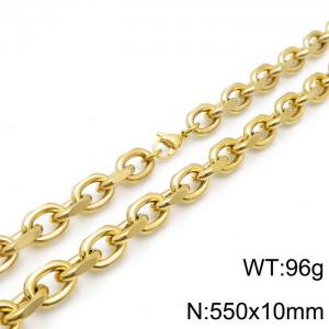 SS Gold-Plating Necklace - KN118473-Z