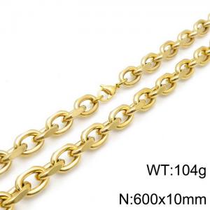 SS Gold-Plating Necklace - KN118474-Z