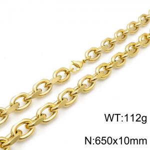 SS Gold-Plating Necklace - KN118475-Z