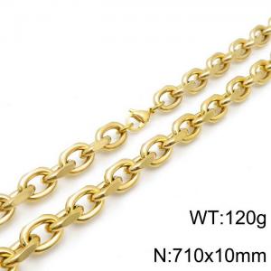 SS Gold-Plating Necklace - KN118476-Z