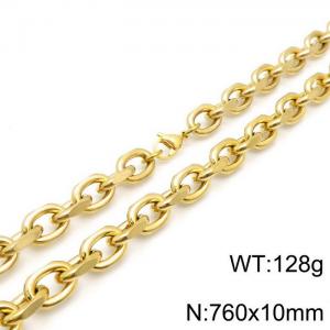 SS Gold-Plating Necklace - KN118477-Z